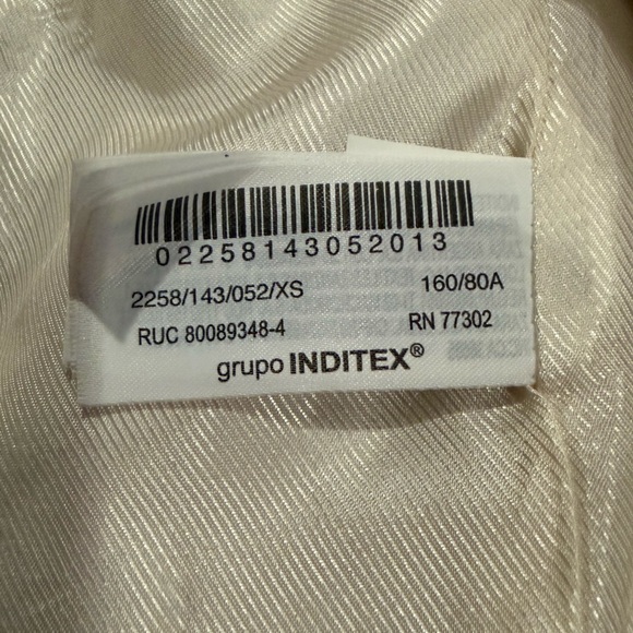 Zara Cropped Double-Breasted Ivory Blazer Jacket - Picture 4 of 6